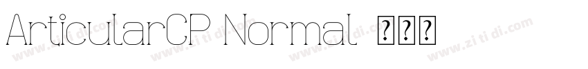 ArticularCP Normal字体转换